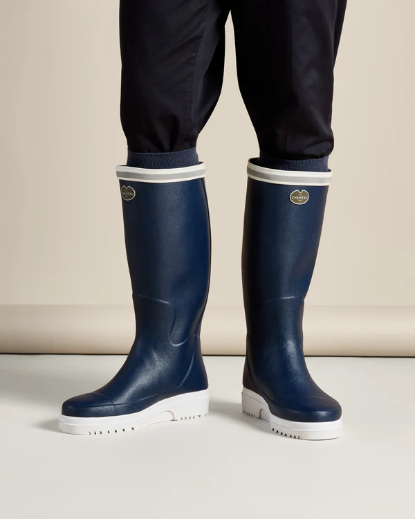 Bottes bleu marine Le Chameau Marinord Evo pour homme doublées néoprène