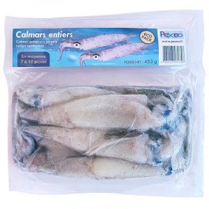 Calamars entiers surgelés Pexeo ECO 453 g