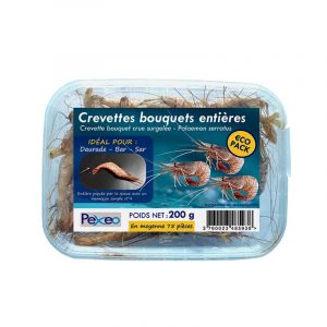 Crevettes bouquets entières crues Pexeo ECO 200 g